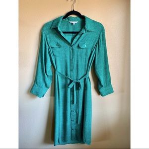 CAbi Emerald Green Shirtdress